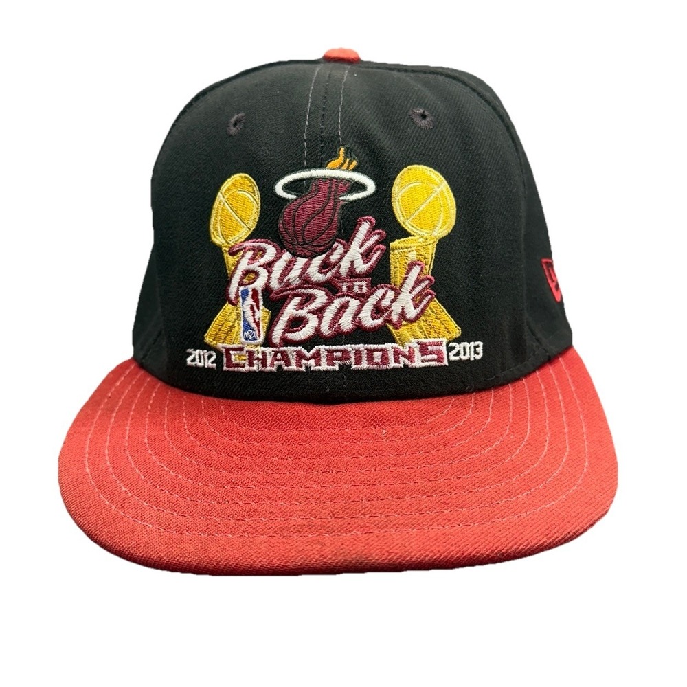 Miami Heat New Era 59FIFTY 2012 2013 Back To‎ Back Champions Fitted Cap Hat 6